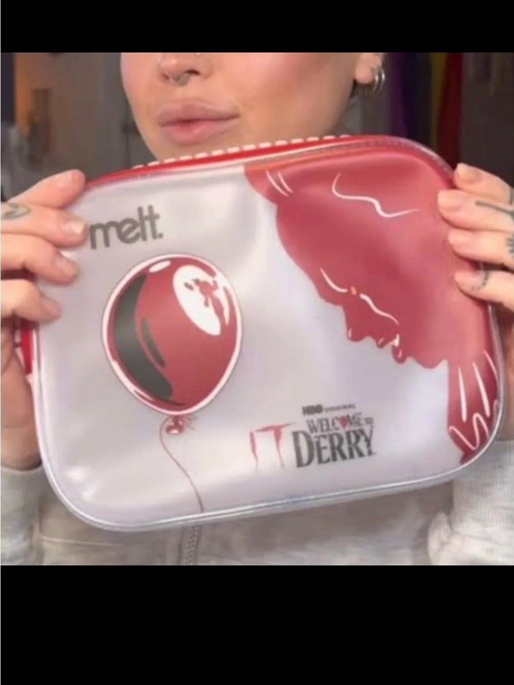Melt Cosmetics IT Welcome to Derry Makeup Cosmetic Bag Case NWT